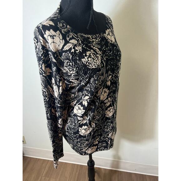 Leo & Ugo Floal Long Sleeve Knit Top Sz 5 - Picture 3 of 6